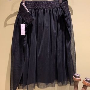 tool skirt with shimmer waist band